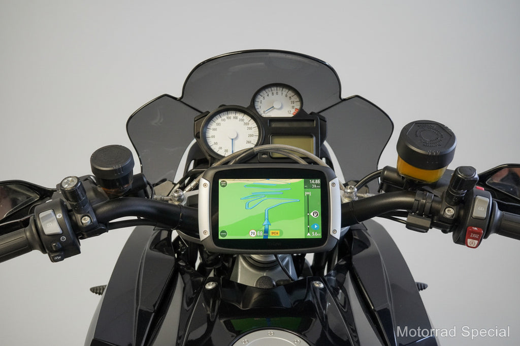 Navihalter BMW K1300R AC-Schnitzer Umbau für TomTom