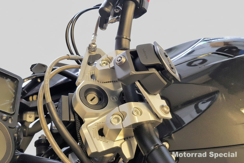 Navihalter BMW K1300R AC-Schnitzer Umbau für TomTom