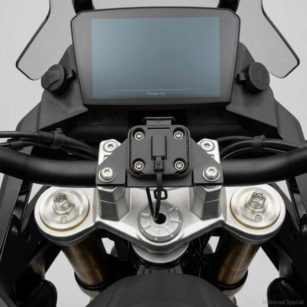 Garmin Zumo XT Halterung für Voge DS900X, platzsparende Montage für komfortable Navigation während der Fahrt.