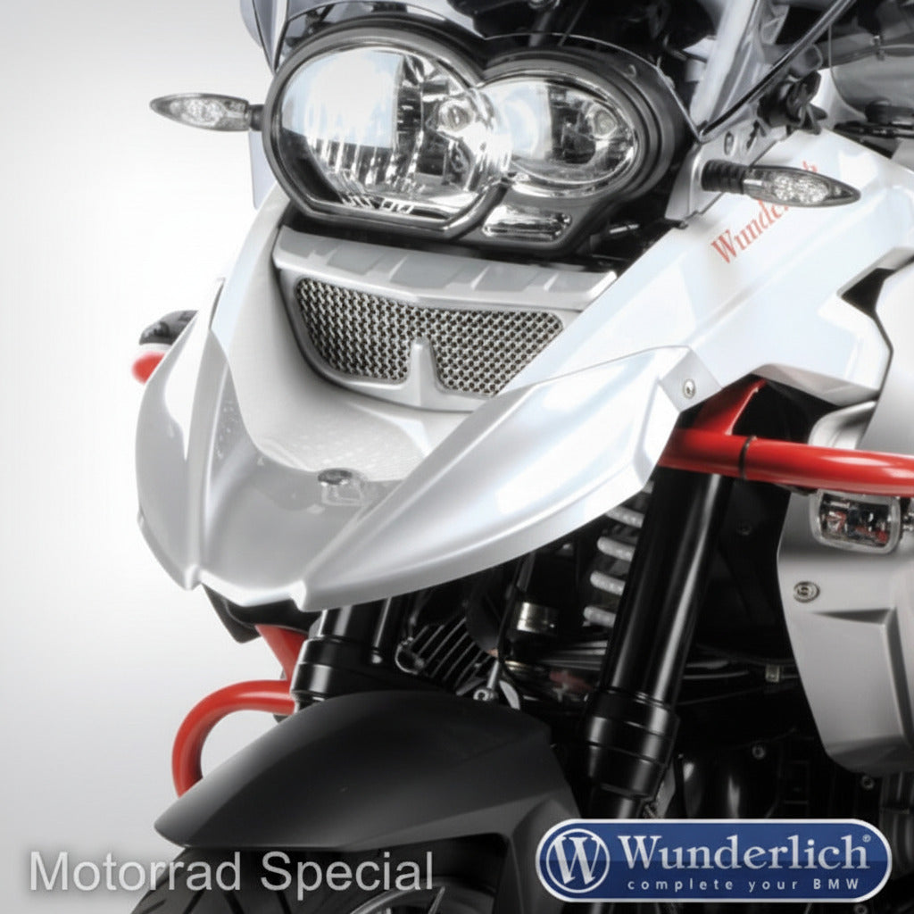 Wunderlich Ölkühlerschutzgitter für BMW R1200GS und Adventure, stabiler Schutzdes Ölkühlers vor Steinschlag, Schutz und Beschädigungen.