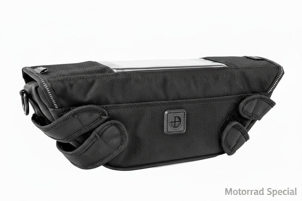 Wunderlich Lenkertasche mit praktischem Handyfach für Motorrad und passendem Staufach für die persönlichen Sachen