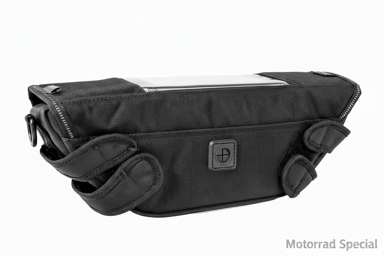 Wunderlich Lenkertasche mit praktischem Handyfach für Motorrad und passendem Staufach für die persönlichen Sachen